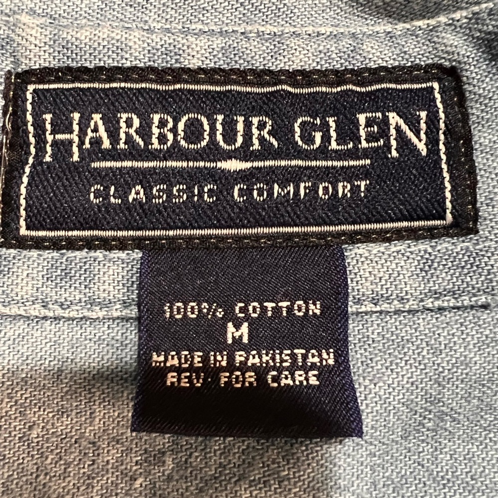 SOLD 6/4 Harbour Glen Vintage Miller Light Logo Denim Shirt - Picture 9 of 12